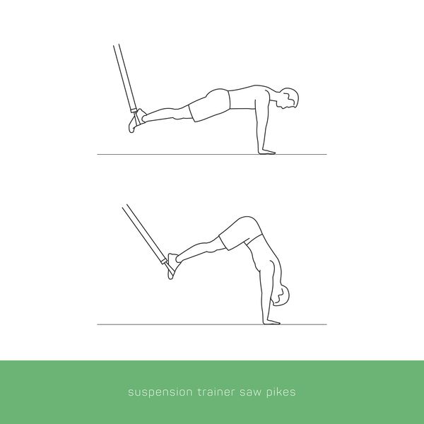 Fitness Icon Workout - suspension trainer saw pikes