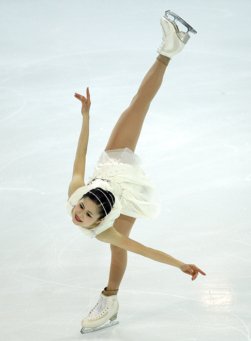 Satoko Miyahara of Japan competes in the Ladies Free Skating Program during ISU Grand Prix of Figure Skating Final in Marseille, southern France, Saturday, Dec. 10, 2016. (AP Photo/Christophe Ena)
