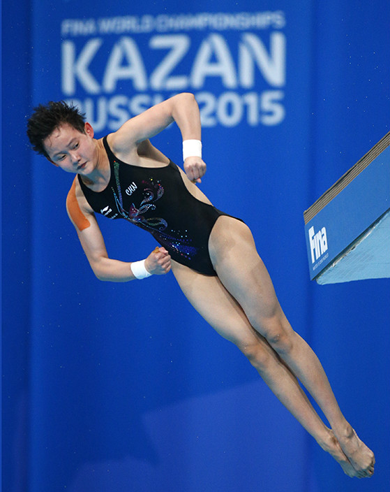 任茜參加2015年世錦賽獲得亞軍 （AP圖片）