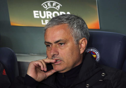 Manchester United's manager Jose Mourinho, waits prior to a Europa League group A soccer match between Fenerbahce and Manchester United, in Istanbul, Thursday, Nov. 3, 2016. (AP Photo)