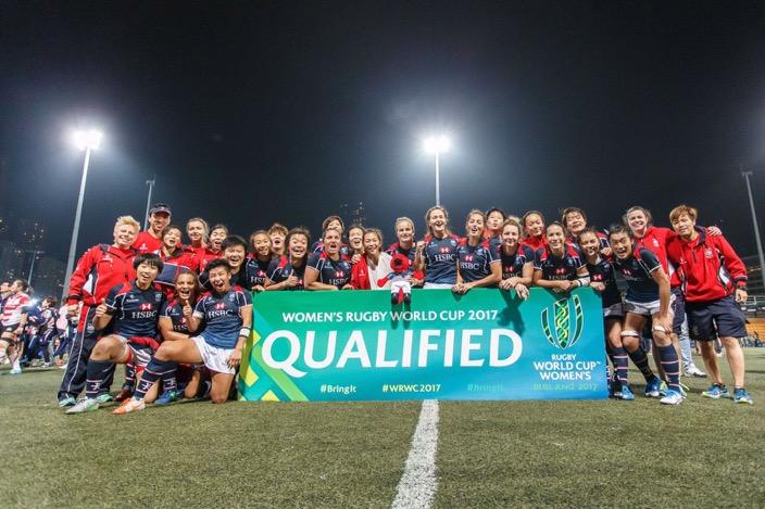 香港女子十五人欖球隊創造歷史，首次闖世界盃決賽周。（香港欖球總會圖片）