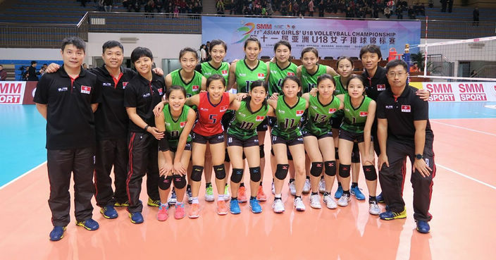 U18香港女排在今屆U18女排亞錦賽成績第6名 (香港女子排球少年代表隊)