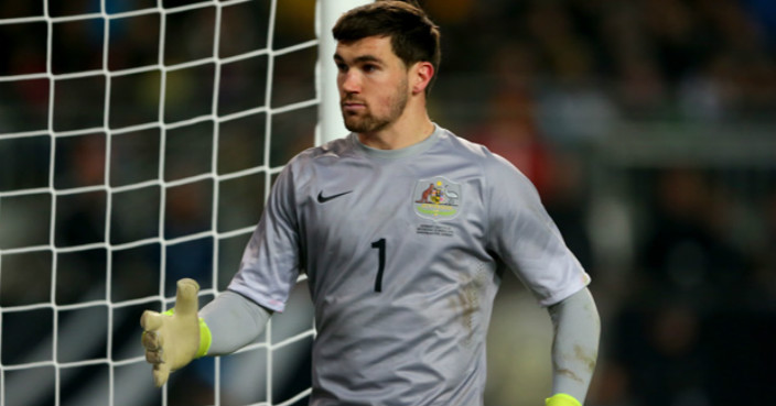 KAISERSLAUTERN, GERMANY - MARCH 25:  Mathew Ryan of Australia looks on during the International Friendly match between Germany and Australia at Fritz-Walter-Stadion on March 25, 2015 in Kaiserslautern, Germany.  (Photo by Alexander Hassenstein/Bongarts/Getty Images)