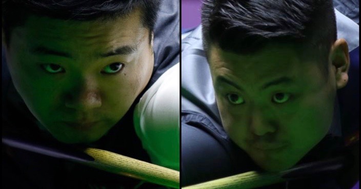 丁俊暉（左）與梁文博，繼2011年之後，再次贏得世界盃。（World Snooker圖片）