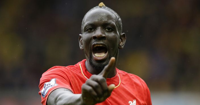 FILE- In this file photo dated Sunday, Dec. 20, 2015, Liverpool's Mamadou Sakho during the English Premier League soccer match against Watford at Vicarage Road stadium in Watford, England. It has been announced Saturday April 23 2016. Sakho is being investigated by UEFA over failed drugs test after last months Europa League game against Manchester United. (AP Photo/Matt Dunham, FILE)