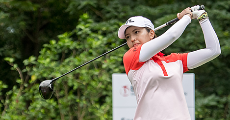 Tiffany Chan of Hong Kong SAR in act during match day 1 of EFG Hong Kong Ladies Open 2018 at Hong Kong Golf Club, Fanling, New Territories,, Hong Kong, on 11  May 2018, China.  Photo by : Ike Li / Ike Images