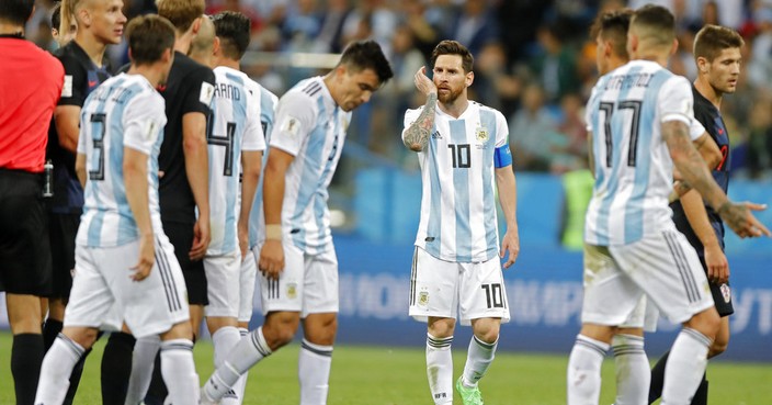 阿根廷在世盃表現不佳 AP圖片