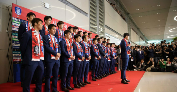 인천국제공항/ 2018 FIFA 러시아월드컵/ 남자A대표팀/ 입국/ 단체/ 손흥민 / 사진 이연수