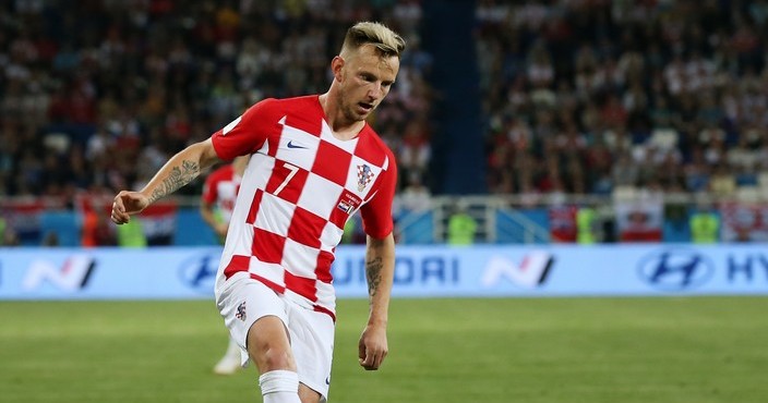 KALININGRAD, RUSSIA - JUNE 16:  Ivan Rakitic of Croatia runs with the ball during the 2018 FIFA World Cup Russia group D match between Croatia and Nigeria at Kaliningrad Stadium on June 16, 2018 in Kaliningrad, Russia.  (Photo by Francois Nel/Getty Images)