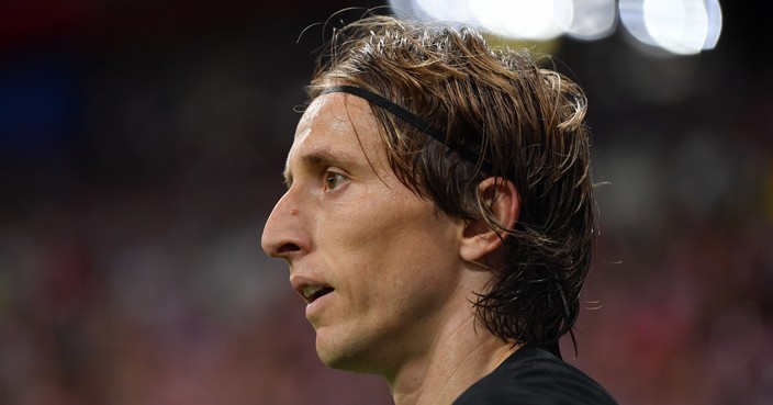 MOSCOW, RUSSIA - JULY 11:  Luka Modric of Croatia looks on during the 2018 FIFA World Cup Russia Semi Final match between England and Croatia at Luzhniki Stadium on July 11, 2018 in Moscow, Russia.  (Photo by Dan Mullan/Getty Images)