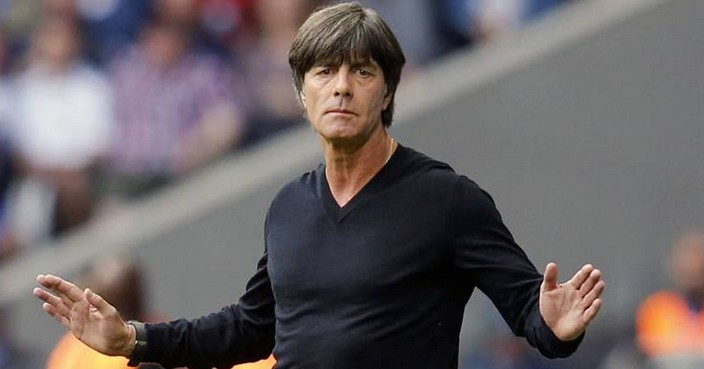FILE - In this Sunday, June 26, 2016 file photo, Germany coach Joachim Loew gestures during the Euro 2016 round of 16 soccer match between Germany and Slovakia, at the Pierre Mauroy stadium in Villeneuve d'Ascq, near Lille, France. The Confederations Cup soccer tournament might have some fans around the world. If so, they should enjoy this one in Russia while they can. FIFA’s eight-nation World Cup rehearsal for the host country, six continental champions and World Cup title-holder is no sure thing to survive for another edition. 