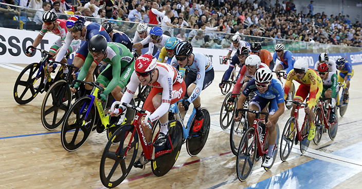 場地單車世錦賽是M品牌贊助活動之一 AP圖片