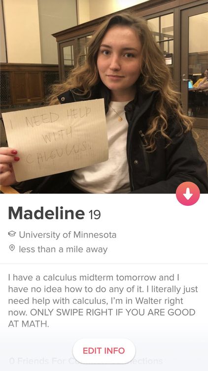 為面對微積分考試19歲美國女學生用tinder求救 Upower