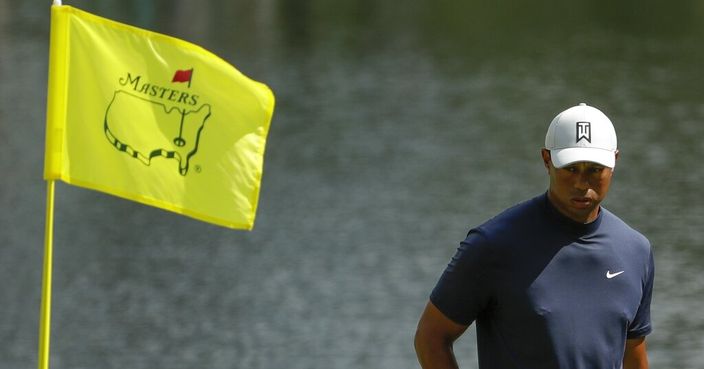 Tiger Woods on the 16th hole during the first round for the Masters golf tournament Thursday, April 11, 2019, in Augusta, Ga. (AP Photo/Chris Carlson)