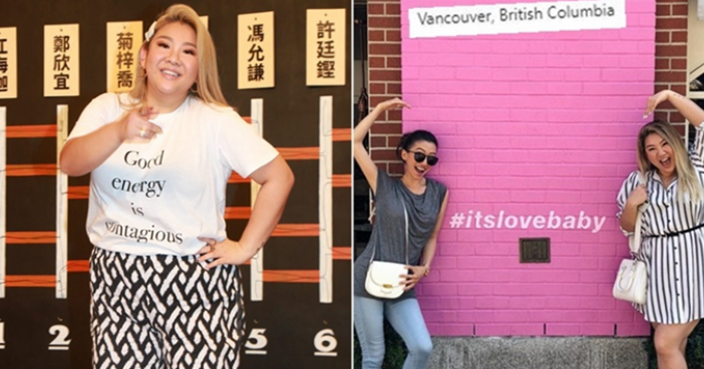 欣宜去年八月與謝婷婷在溫哥華相聚。