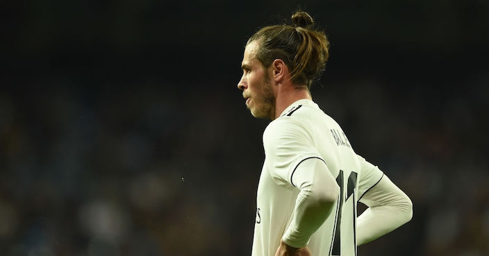 MADRID, SPAIN - FEBRUARY 27: Gareth Bale of Real Madrid looks on during the Copa del Semi Final match second leg between Real Madrid and Barcelona at Bernabeu on February 27, 2019 in Madrid, Spain. (Photo by Denis Doyle/Getty Images)