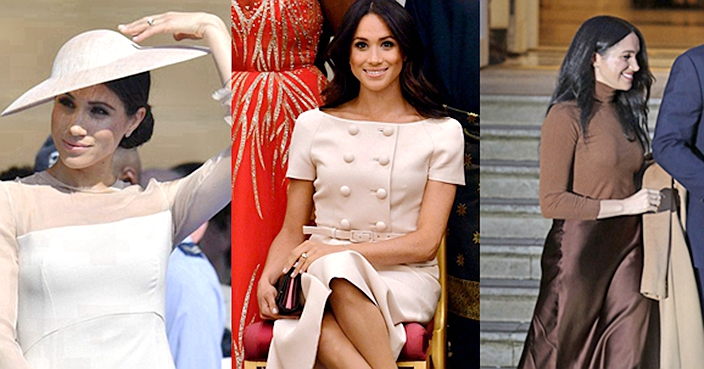 Meghan, the Duchess of Sussex gestures as she attends a garden party at Buckingham Palace in London, Tuesday May 22, 2018, her first royal engagement since her wedding to Prince Harry on Saturday. The event is part of the celebrations to mark the 70th birthday of Prince Charles.  (Dominic Lipinski/Pool Photo via AP)